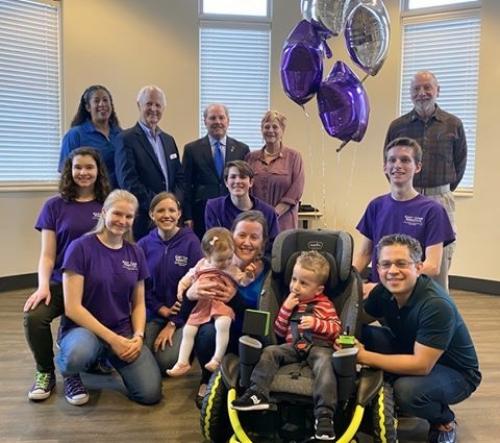 Entire Group - Robotics Team Chairibot and Family and East Cobb Rotary.JPG
